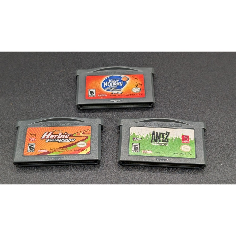 Nintendo GameBoy Advance Game Lot Of 3 (Herbie, Antz, Jimmy Neutron)